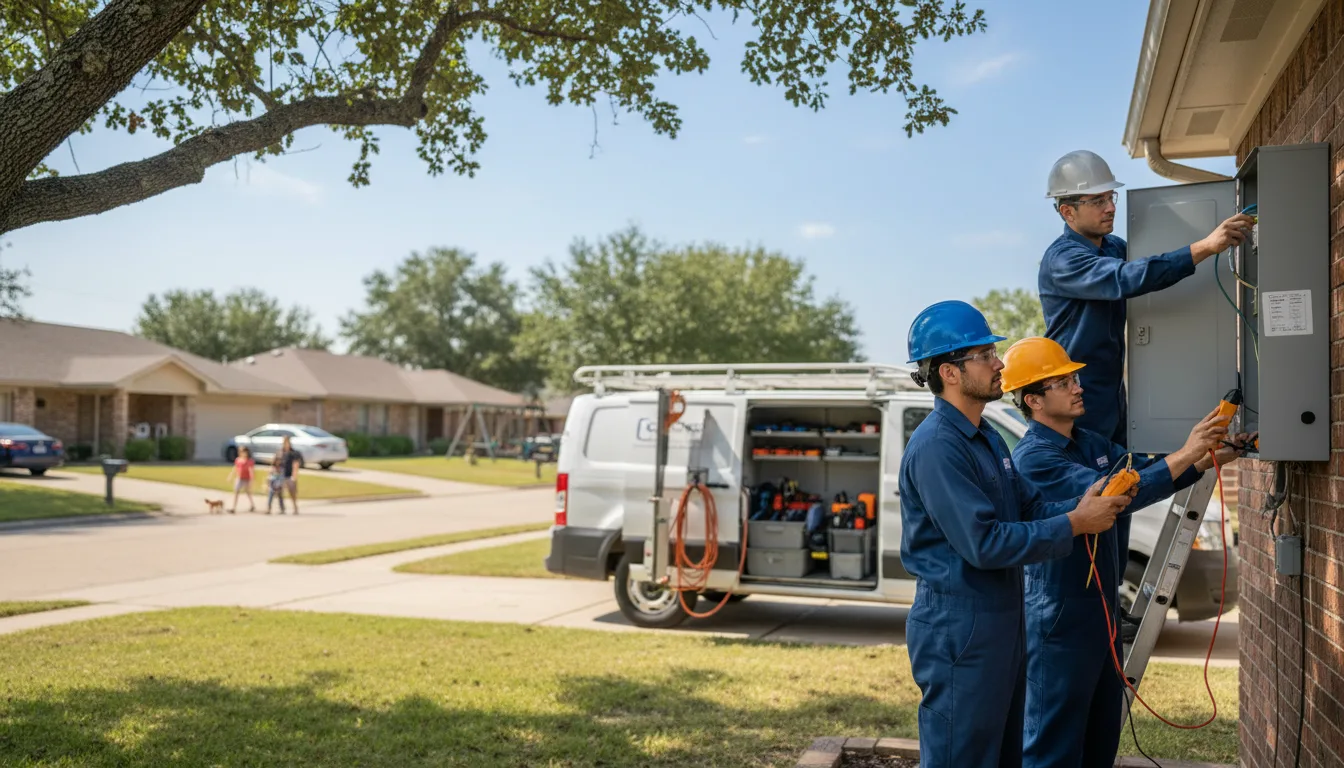 Certified electrician providing emergency electrical services in Cornland, IL